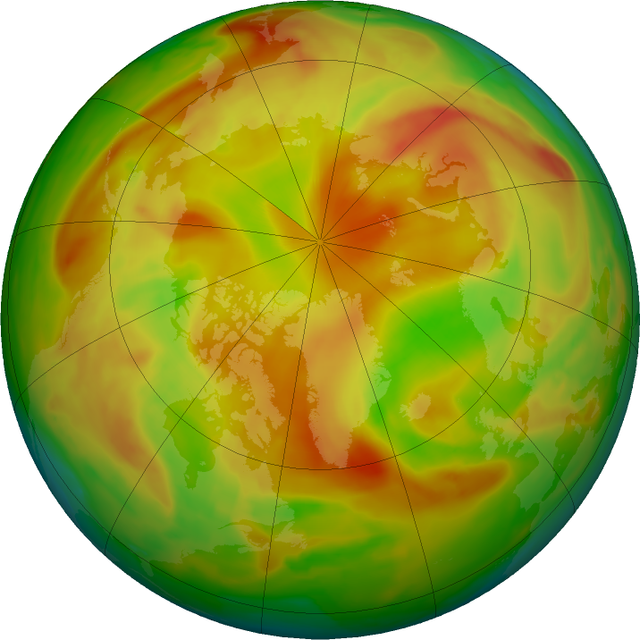 Arctic ozone map for 25 May 2024